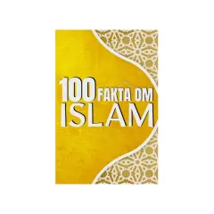 En gyllene bokomslag med texten "100 fakta om islam" och islamiska mönster.